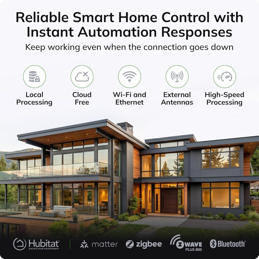 Hubitat home automation hub for AI neighborhood security systems