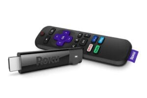Roku Streaming Stick HD plugged into Vizio HD TV HDMI port