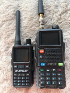 CHIRP programming software on desktop PC connected to Baofeng UV5-R Mini with programming cable vs. Ar-5RM -- Baofeng UV5-R Mini review